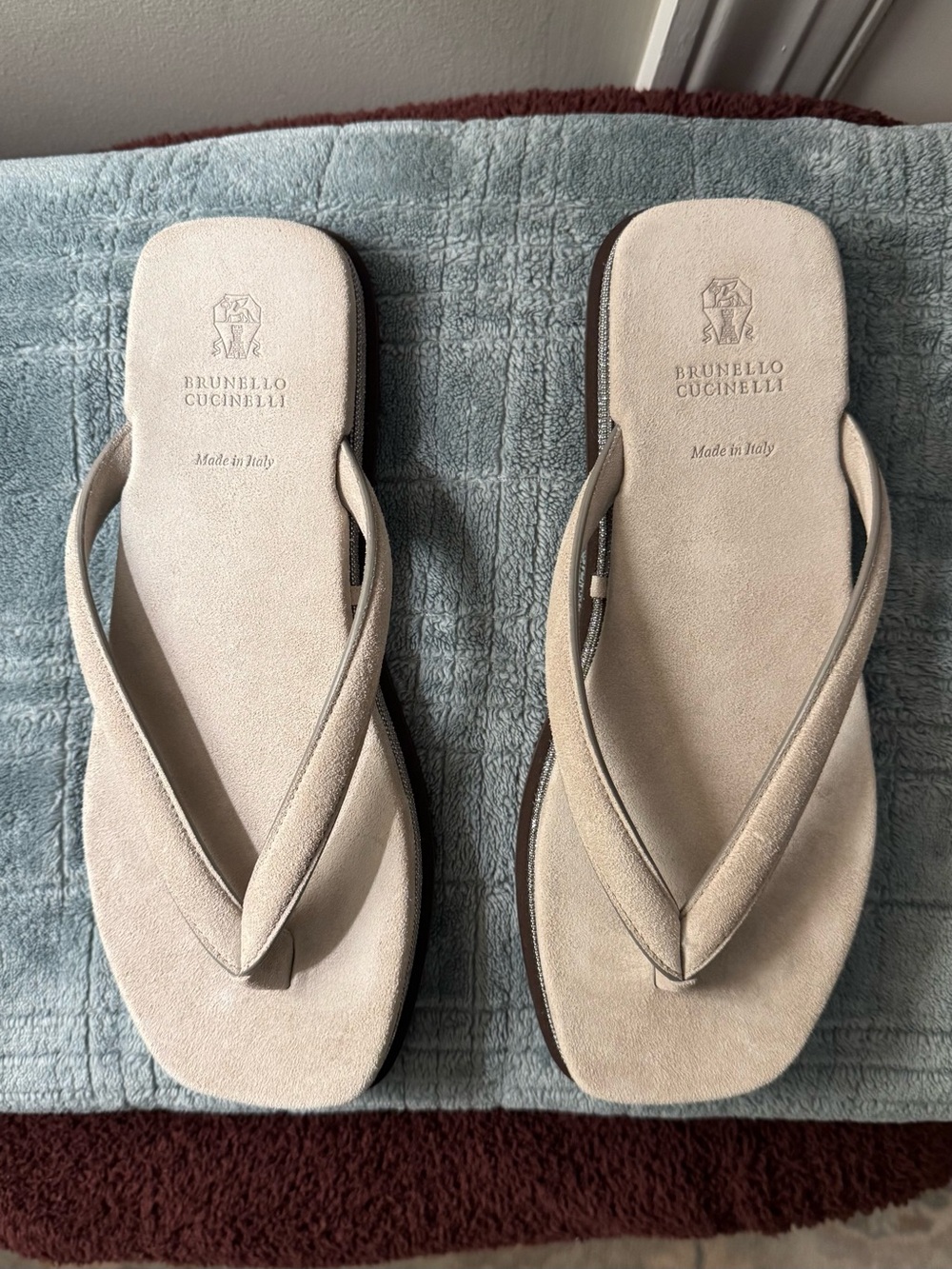 Brunello Cucinelli Suede Thong Sandals - Women